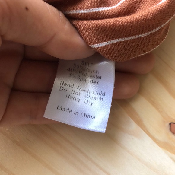 Rusty Orange Stripe Shirt - Picture 6 of 6